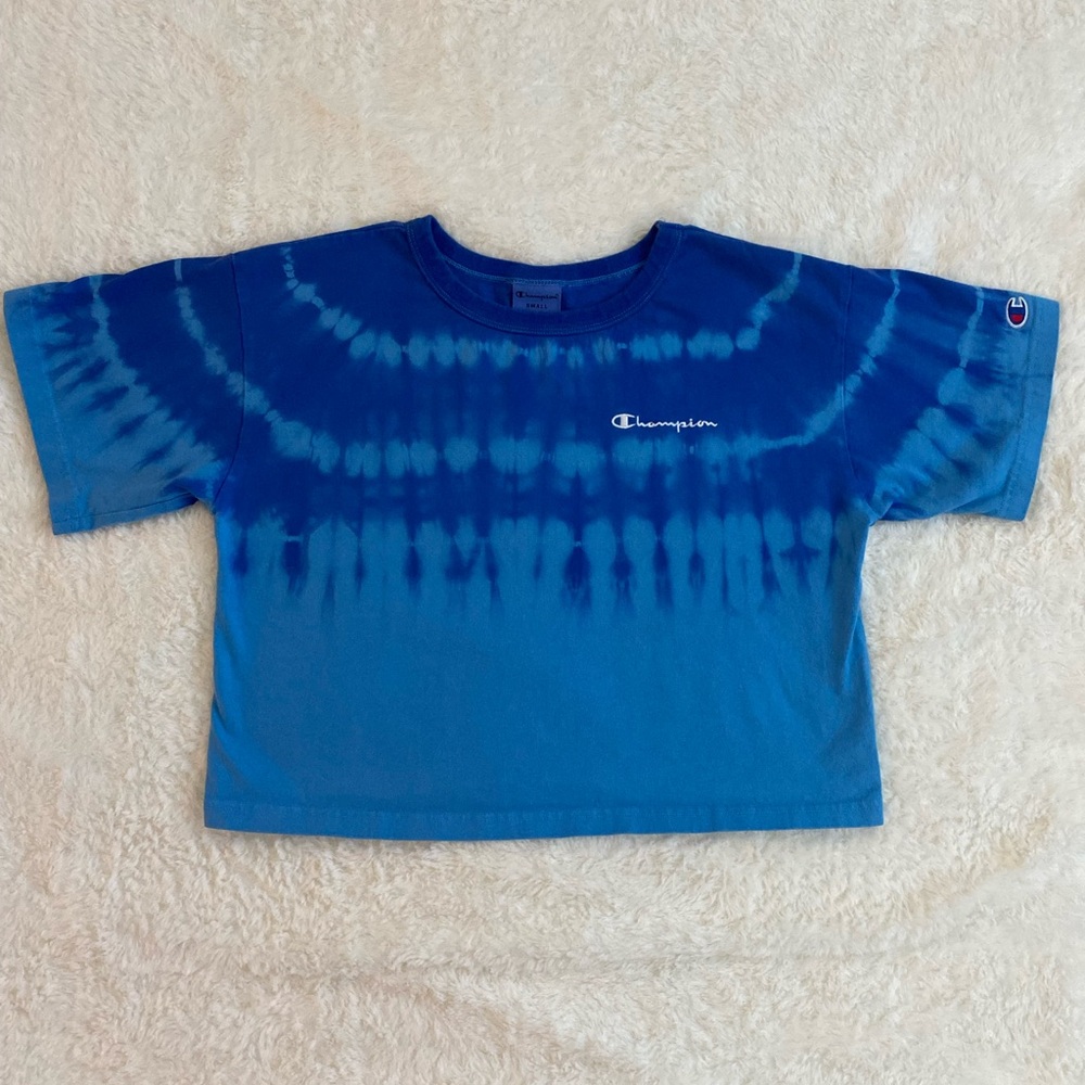 Champion Blue Tie-Dye Short Sleeve Tee